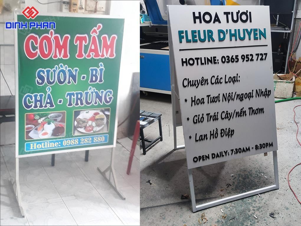 Bảng hiệu đứng chữ nổi dịch vụ trang điểm Cẩm Tú.