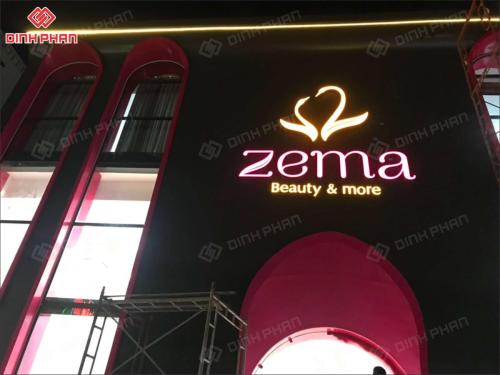 bảng hiệu zema spa - Chữ mica hút nổi