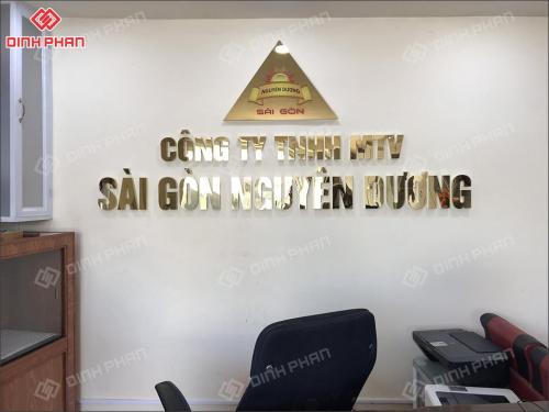 Chữ inox vàng gương